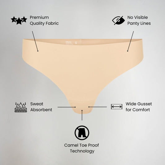 Invisible Camel Toe Thong Mid Rise